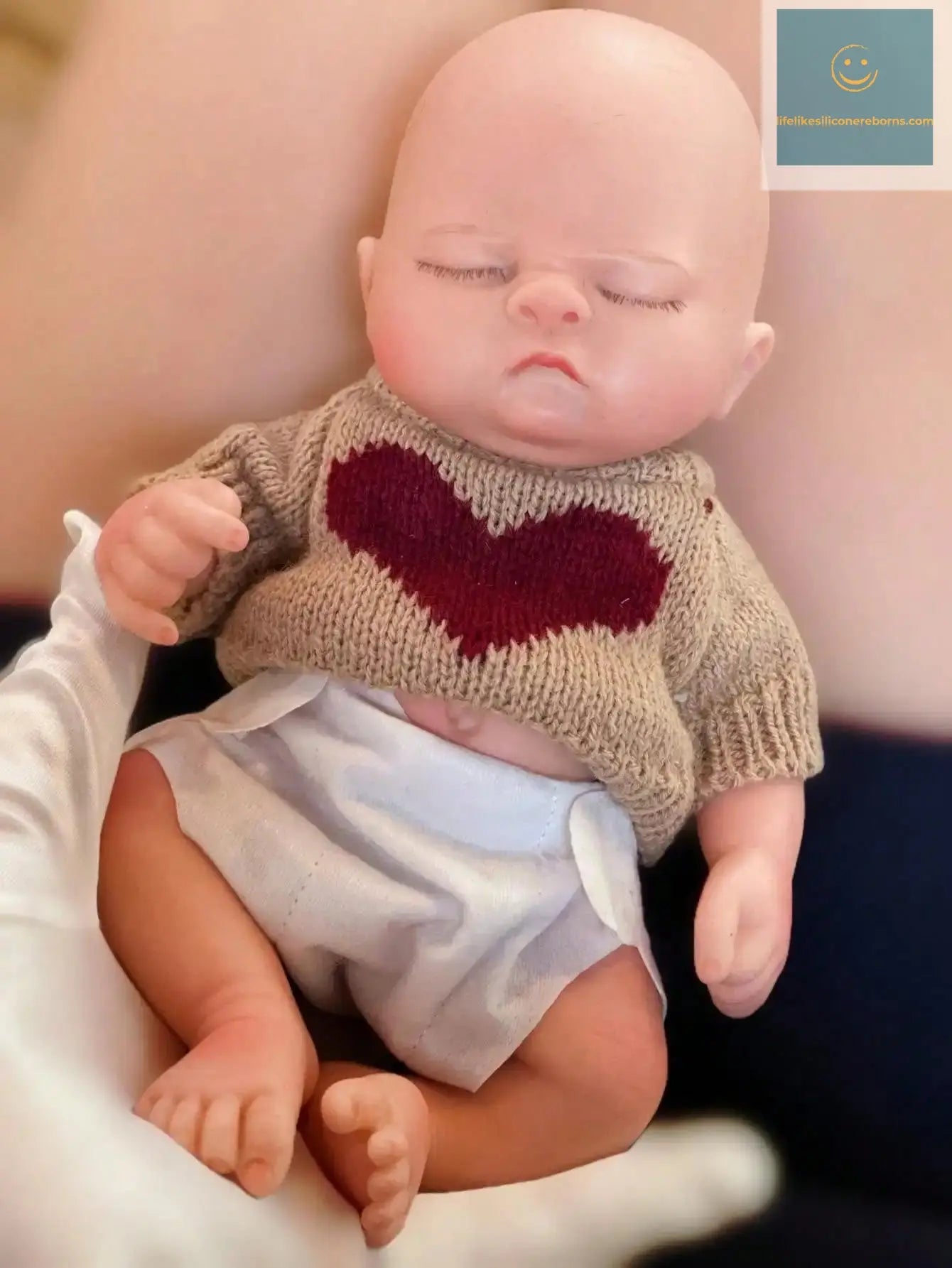 Saskia 10 Inch Silicone Reborn Baby Boy | Palm-Sized Bald Sleeping with Closed Eyes | Lifelike Touch Silicone Doll lifelikesiliconereborns.com