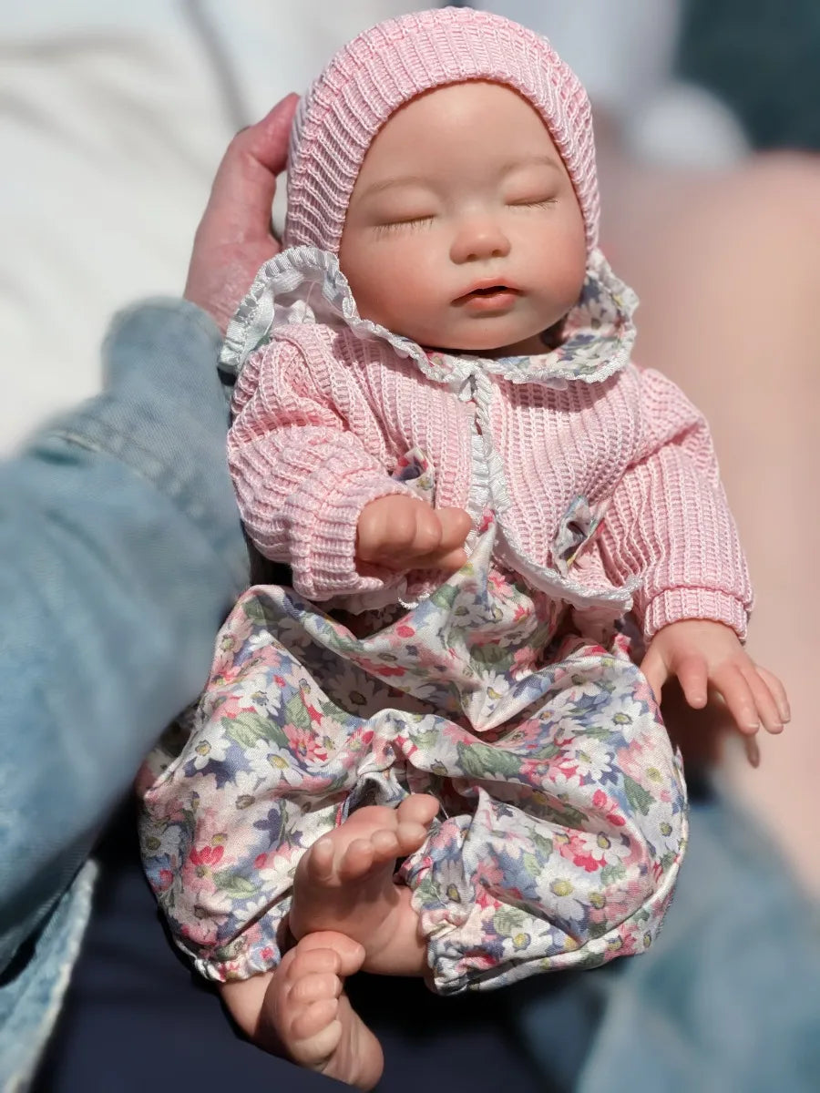 13.7 Inch 35 cm Full Body Soft Silicone Newborn Baby Girl Can Drink And Pee Out Reborn Girl lifelikesiliconereborns.com