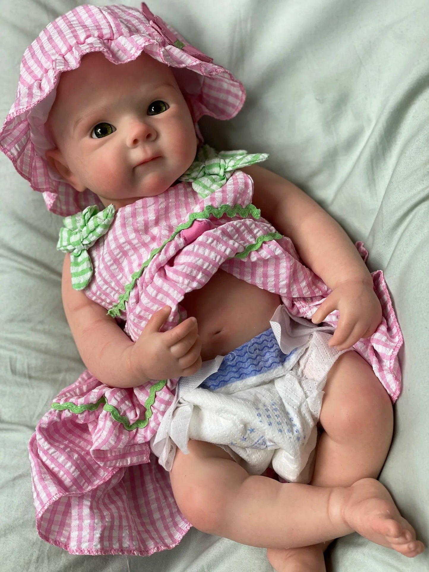 18Inch Can Open Mouth Solid Silicone BeBe Reborn Girl With Painted Skin Corpo De Silicone Doll Soft Touch Lifelike Reborn Doll lifelikesiliconereborns.com