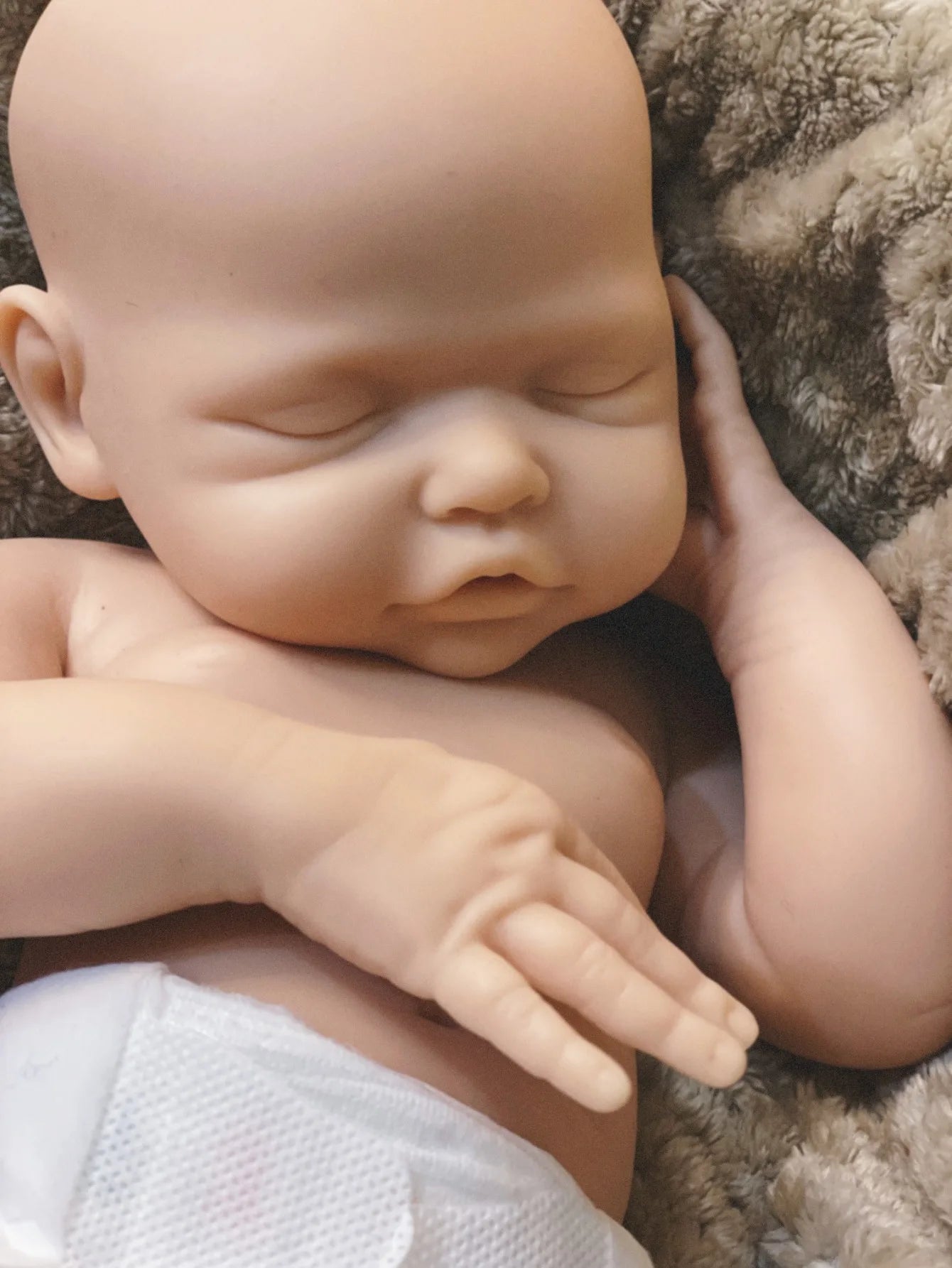 16.7Inch 42.5cm Lifelike Unpainted Solid Silicone Bebe Reborn Doll Girl Handmade Unfinsihed Girl Doll lifelikesiliconereborns.com