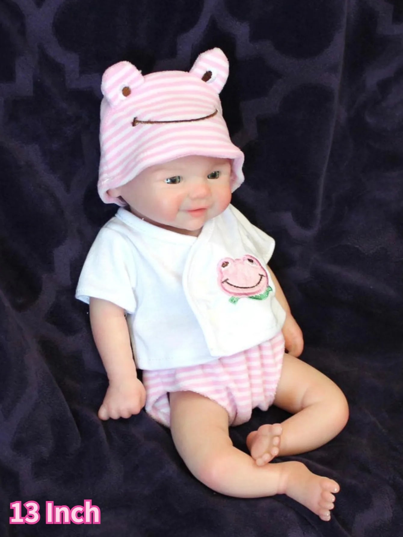 13 Inch Vivienne Silicone Bebe Newborn Baby Doll Handmade Soft Touch Newborn Baby Doll For Children Birthday Gifts lifelikesiliconereborns.com