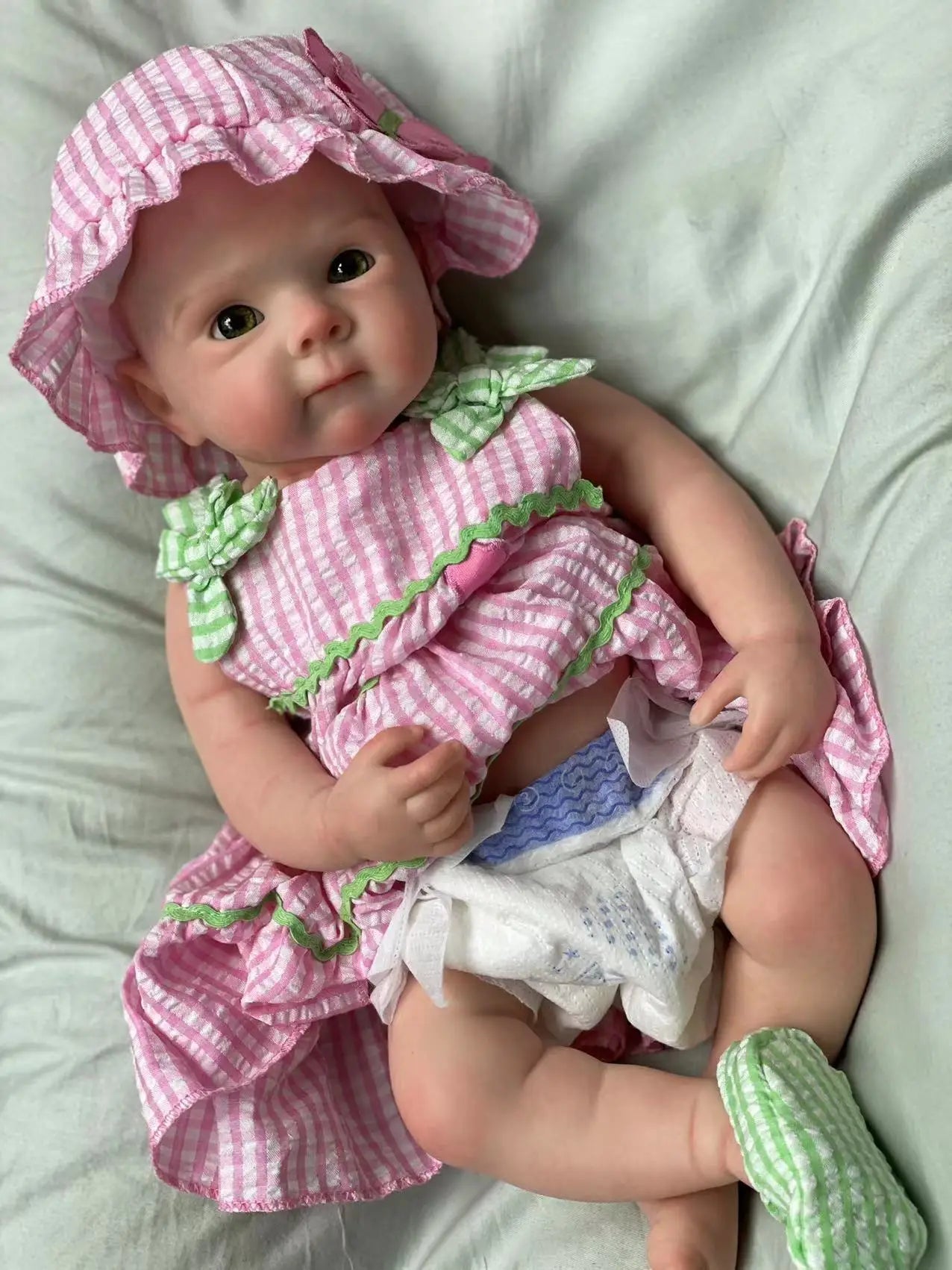 18Inch Can Open Mouth Solid Silicone BeBe Reborn Girl With Painted Skin Corpo De Silicone Doll Soft Touch Lifelike Reborn Doll lifelikesiliconereborns.com
