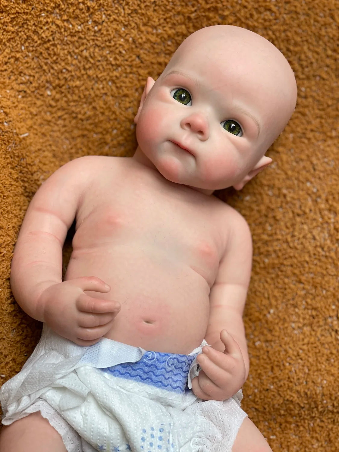 18Inch Can Open Mouth Solid Silicone BeBe Reborn Girl With Painted Skin Corpo De Silicone Doll Soft Touch Lifelike Reborn Doll lifelikesiliconereborns.com