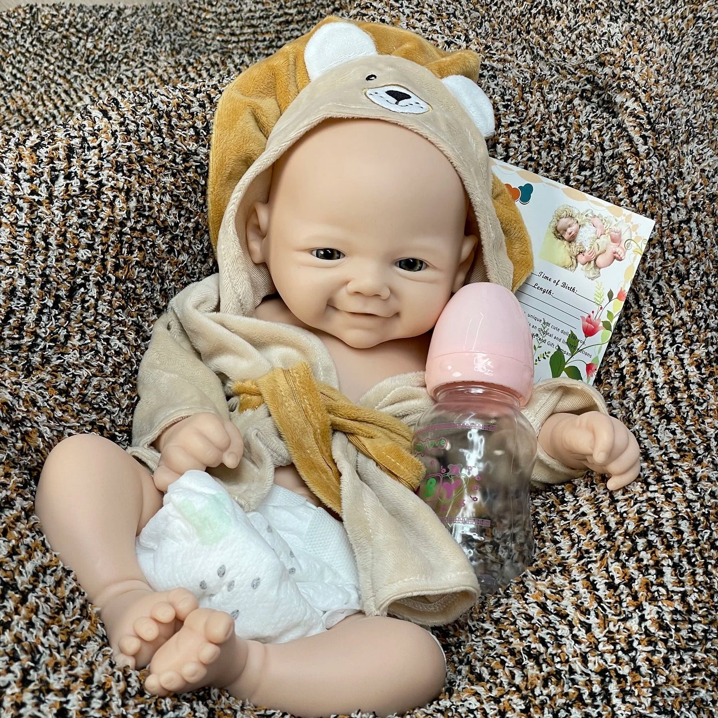 18Inch/2 Styles Unpained Vivienne Full Body Solid Silicone Bebe Reborn Girls Washable Reborn Dolls Handmade Lifelike Solid Doll lifelikesiliconereborns.com