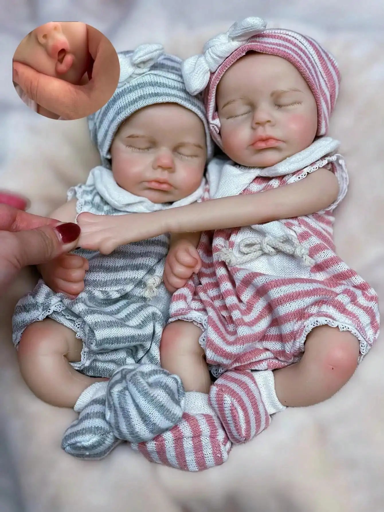 Saskia Full Body Soft Silicone 13-Inch Reborn Doll - Lovely Loulou, a Handmade Newborn Baby Doll with an Open Mouth Doll lifelikesiliconereborns.com
