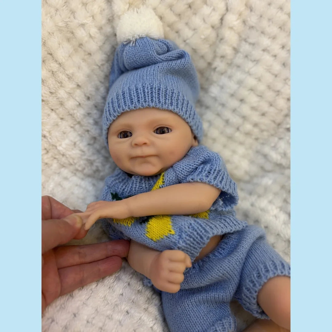 33cm Washable Coco Full Body Silicone Bebe Reborn Boy Doll With 3D Painted Skin Soft Touch Reborn Doll Lifelike Real Newborn lifelikesiliconereborns.com
