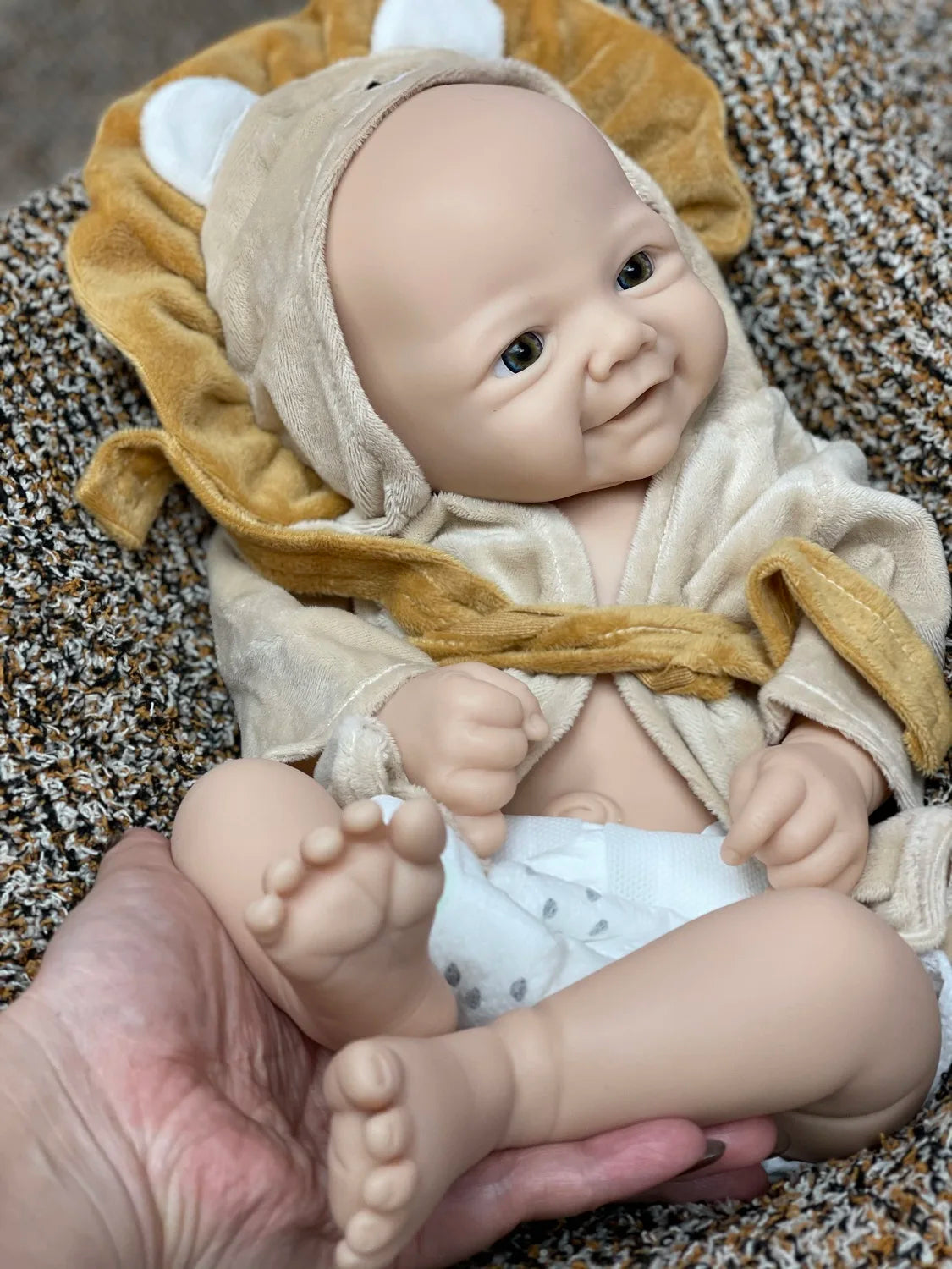 18Inch/2 Styles Unpained Vivienne Full Body Solid Silicone Bebe Reborn Girls Washable Reborn Dolls Handmade Lifelike Solid Doll lifelikesiliconereborns.com