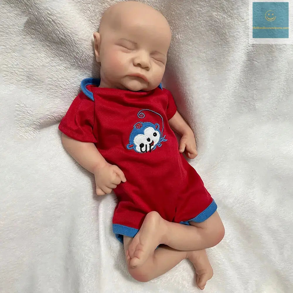 Silicone Newborn 2.6Kg Realistic Soft 18 Inch 44Cm Full Body Solid Silicone Sleepy Closed Eyes Reborn Baby Boy Dolls for Toys lifelikesiliconereborns.com