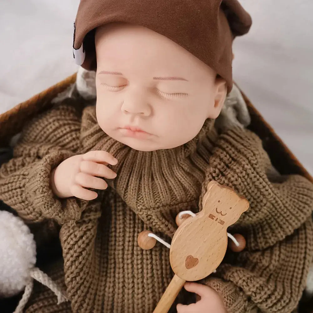 Sleeping Little Prince "19.3-inch solid silicone reborn baby boy 3.45kg super real weight baby boy sleeping style lifelikesiliconereborns.com