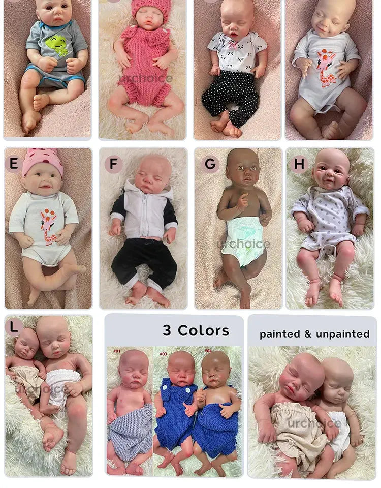 Sleeping Open Mouth Girl Artist Painted Collector Diy Toy Like Real Baby 18 Inch Long Full Body 100% Silicone Reborn Baby Doll lifelikesiliconereborns.com