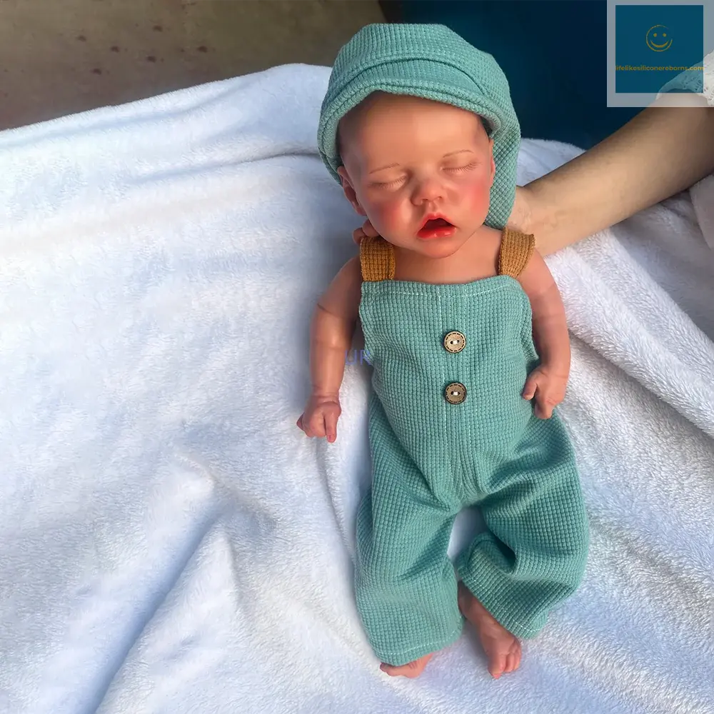 Sleeping Open Mouth Girl Artist Painted Collector Diy Toy Like Real Baby 18 Inch Long Full Body 100% Silicone Reborn Baby Doll lifelikesiliconereborns.com