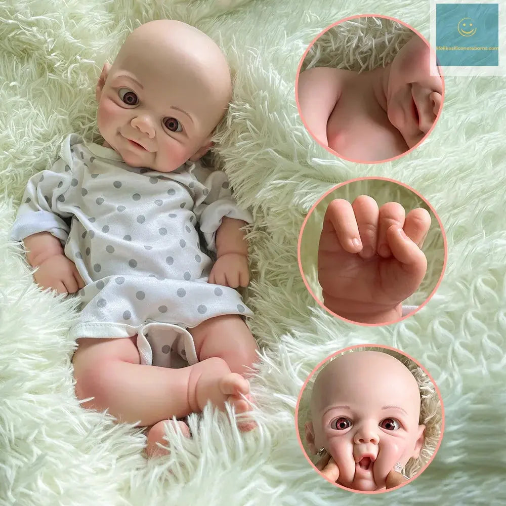 Soft 18 Inch Reborn doll Full Body Platinum silicone soft Girl Handmade Baby Real Lifelike doll for christmas gift birthday toy lifelikesiliconereborns.com