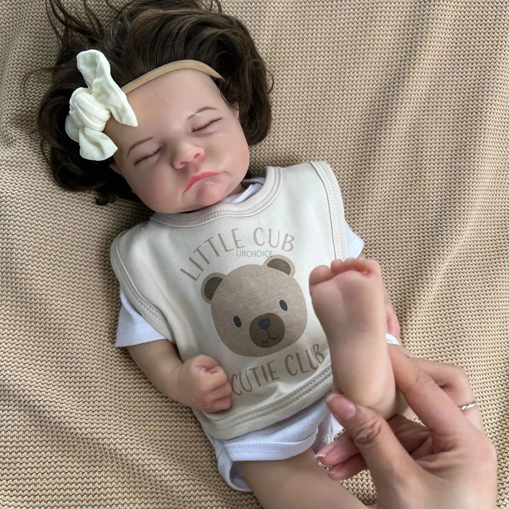Soft Lifelike Silicone Reborn Baby Girl 50cm Realistic Skin Tones Hand-Painted Details Doll As Cherished Memorial Keepsakes lifelikesiliconereborns.com