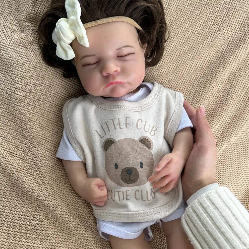 Soft Lifelike Silicone Reborn Baby Girl 50cm Realistic Skin Tones Hand-Painted Details Doll As Cherished Memorial Keepsakes lifelikesiliconereborns.com