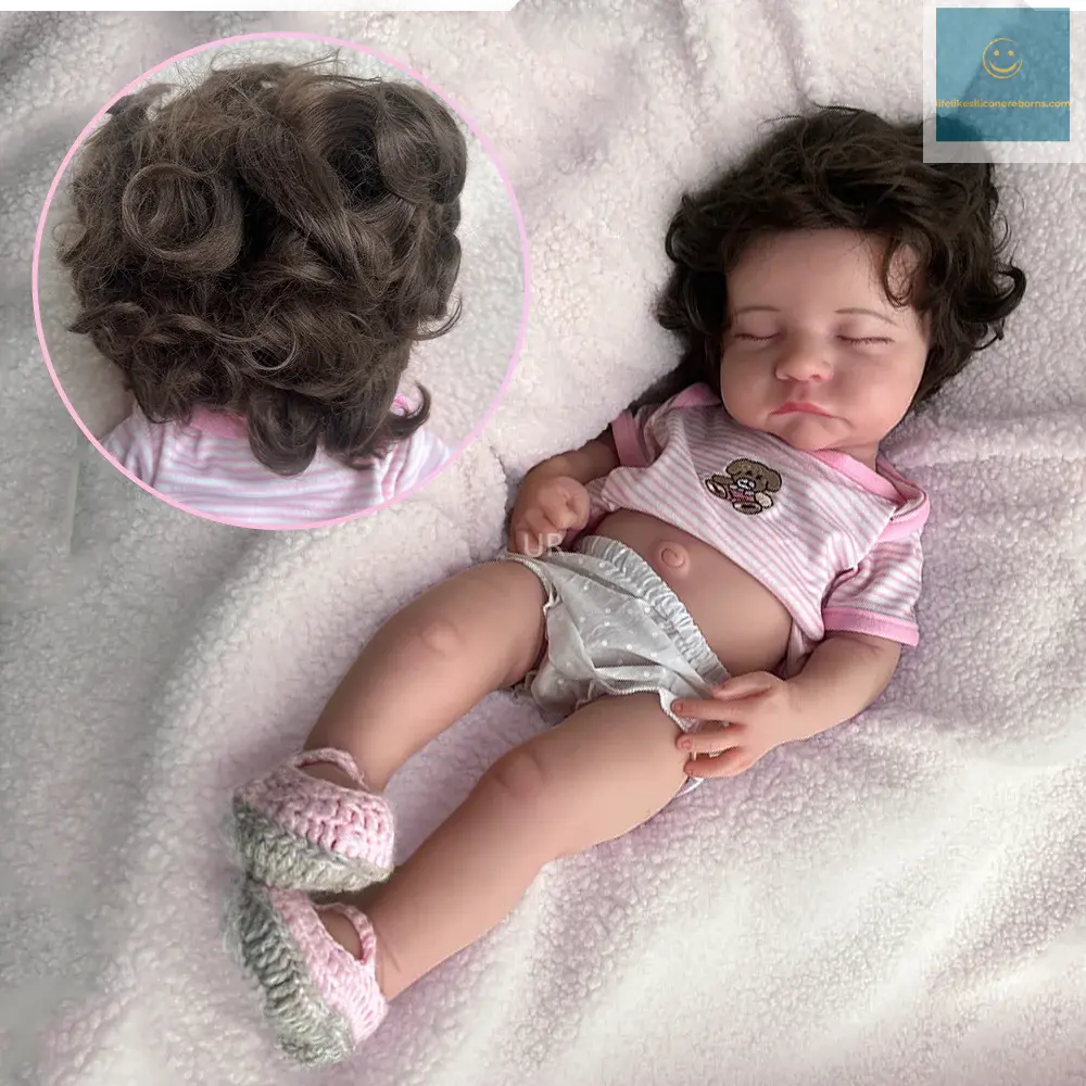 Soft Lifelike Silicone Reborn Baby Girl 50cm Realistic Skin Tones Hand-Painted Details Doll As Cherished Memorial Keepsakes lifelikesiliconereborns.com