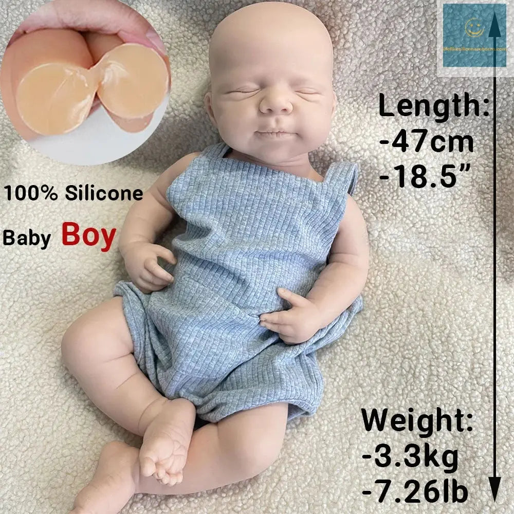 Soft Lifelike Silicone Reborn Dolls 19Inch Baby Girl/Boy Flexible Body For Hobbyists Who Enjoy Creative Customization lifelikesiliconereborns.com