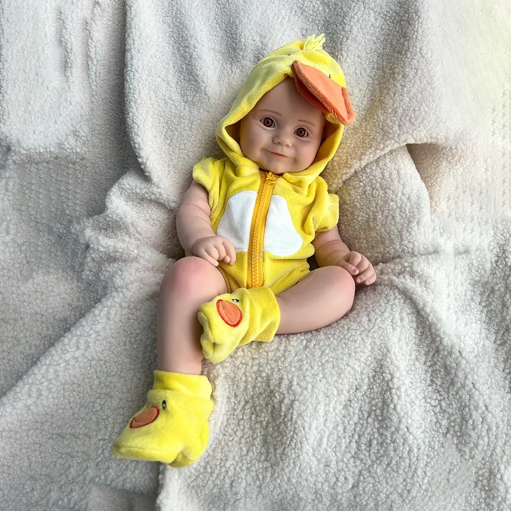 Soft Stretchy Blank Silicone Doll 50CM 20" Reborn Baby Chubby Unpainted Newborn Girl Maddie Paint by yourself lifelikesiliconereborns.com