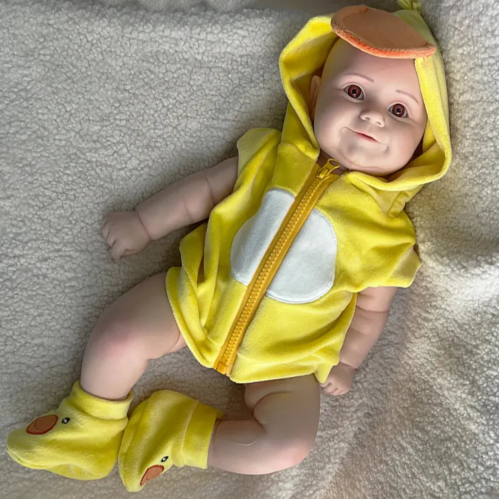 Soft Stretchy Blank Silicone Doll 50CM 20" Reborn Baby Chubby Unpainted Newborn Girl Maddie Paint by yourself lifelikesiliconereborns.com