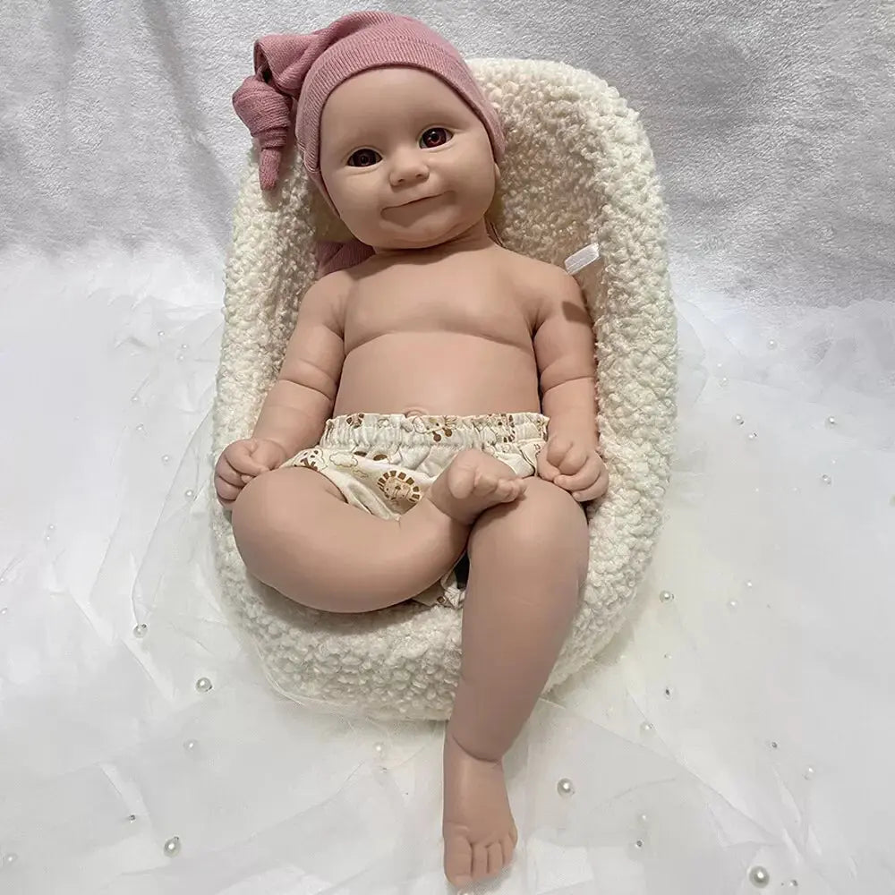 Soft Stretchy Blank Silicone Doll 50CM 20" Reborn Baby Chubby Unpainted Newborn Girl Maddie Paint by yourself lifelikesiliconereborns.com