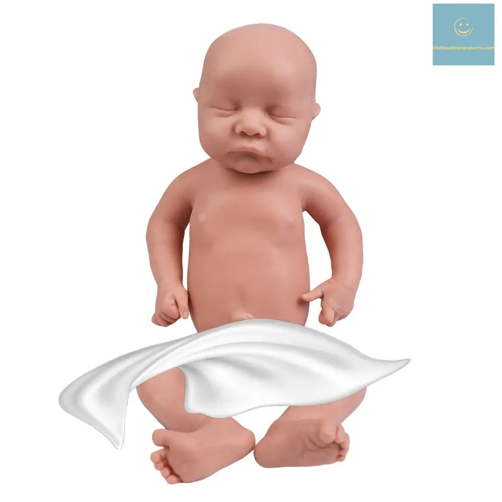 Squishy Bathed Newborn Baby Prototype Like A Real Baby With Visable Skin Texture 17.5 Inch Long Silicone Reborn Baby Doll Boy lifelikesiliconereborns.com