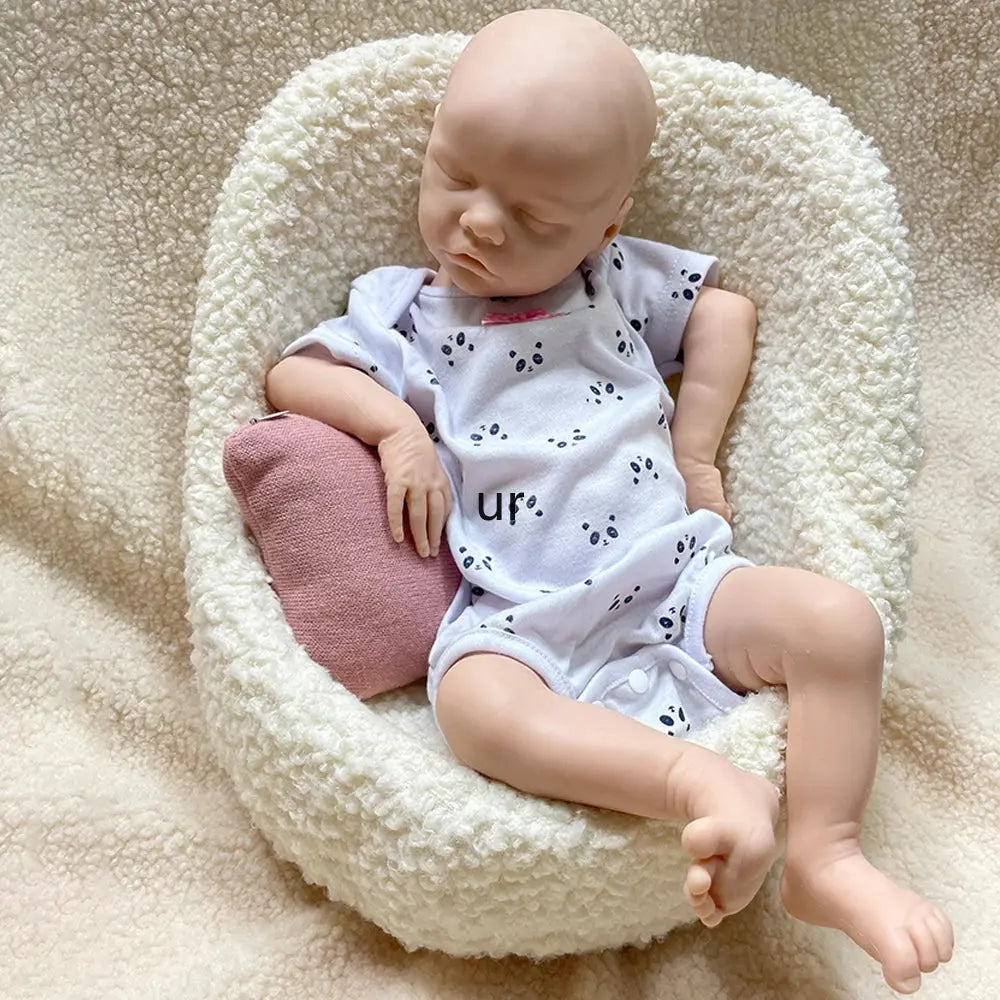 Unpainted 18inch Full Body Silicone Reborn Baby Doll Girl Lifelike Realistic Sleeping Doll Bebe Toys for Children Gift lifelikesiliconereborns.com