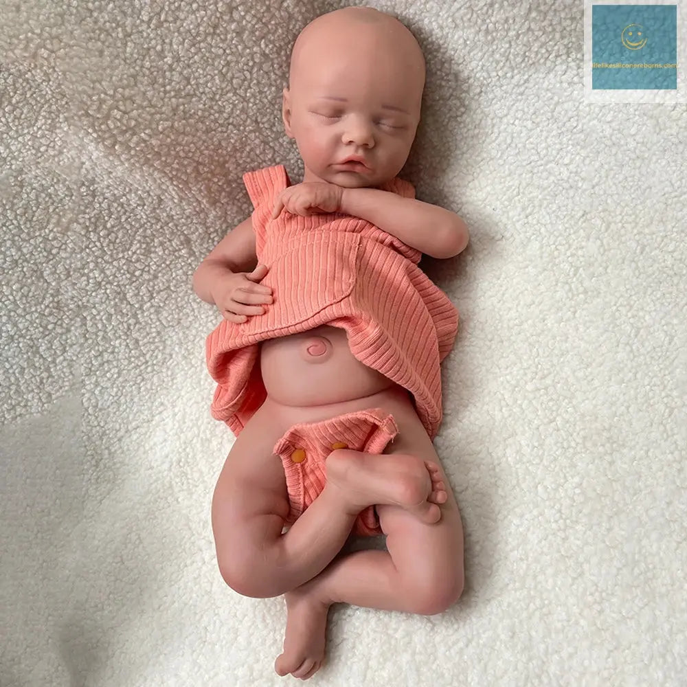 Unpainted 18inch Full Body Silicone Reborn Baby Doll Girl Lifelike Realistic Sleeping Doll Bebe Toys for Children Gift lifelikesiliconereborns.com
