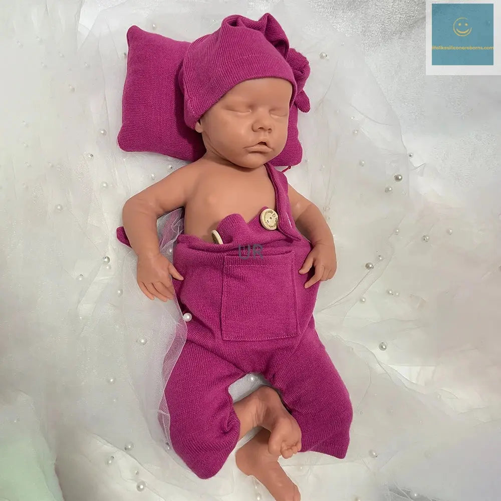 Unpainted 18inch Full Body Silicone Reborn Baby Doll Girl Lifelike Realistic Sleeping Doll Bebe Toys for Children Gift lifelikesiliconereborns.com