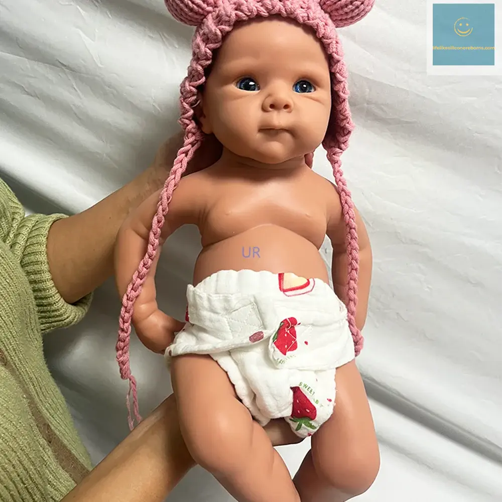 Unpainted 19" 100% Solid Platinum Silicone Reborn Doll DIY Blank Newborn Baby Girl Blue Eyes Painter Collectibles Gift lifelikesiliconereborns.com