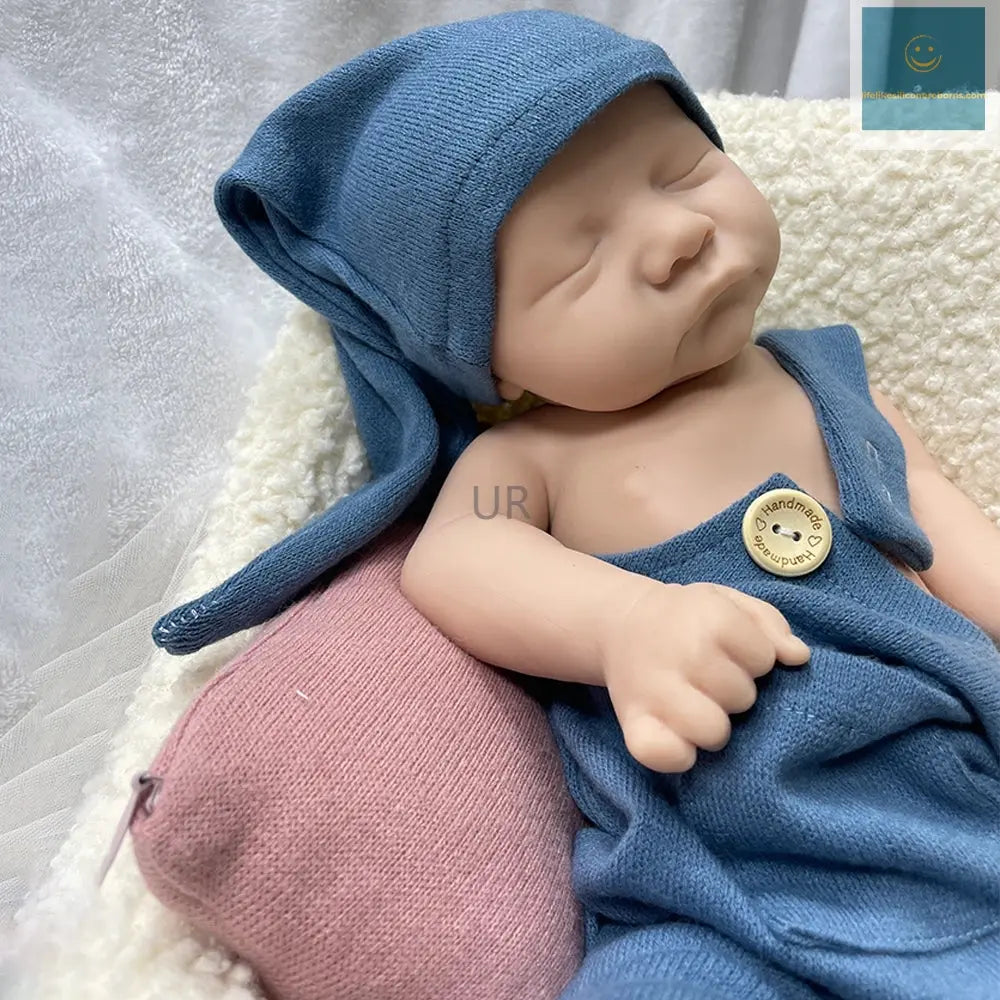 Unpainted/Painted 18Inch Reborn Doll Full Solid Silicone Handmade Realistic Sleeping Baby Boy Weighted 5.7lb Gift lifelikesiliconereborns.com