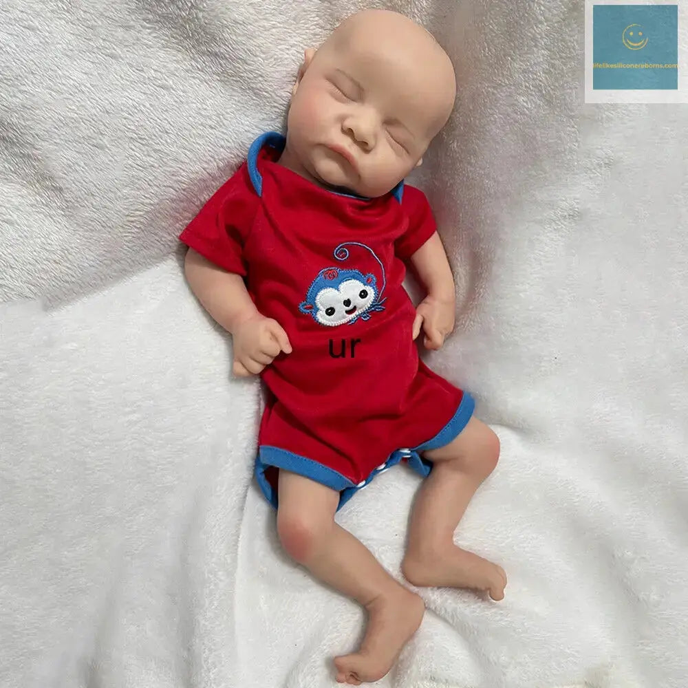 Unpainted/Painted 18Inch Reborn Doll Full Solid Silicone Handmade Realistic Sleeping Baby Boy Weighted 5.7lb Gift lifelikesiliconereborns.com