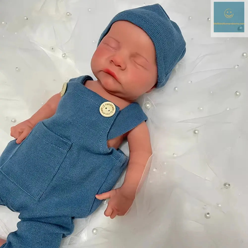 Unpainted/Painted 18Inch Reborn Doll Full Solid Silicone Handmade Realistic Sleeping Baby Boy Weighted 5.7lb Gift lifelikesiliconereborns.com