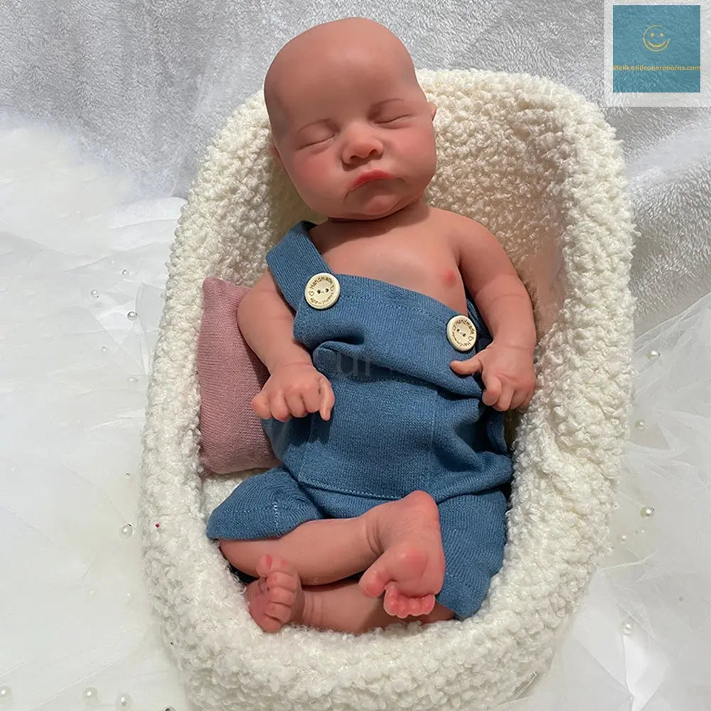 Unpainted/Painted 18" Full Solid Silicone Reborn Baby Doll Realistic Soft Sleeping Baby Boy Weighted 5.7lb Newborn Bebe Gift lifelikesiliconereborns.com
