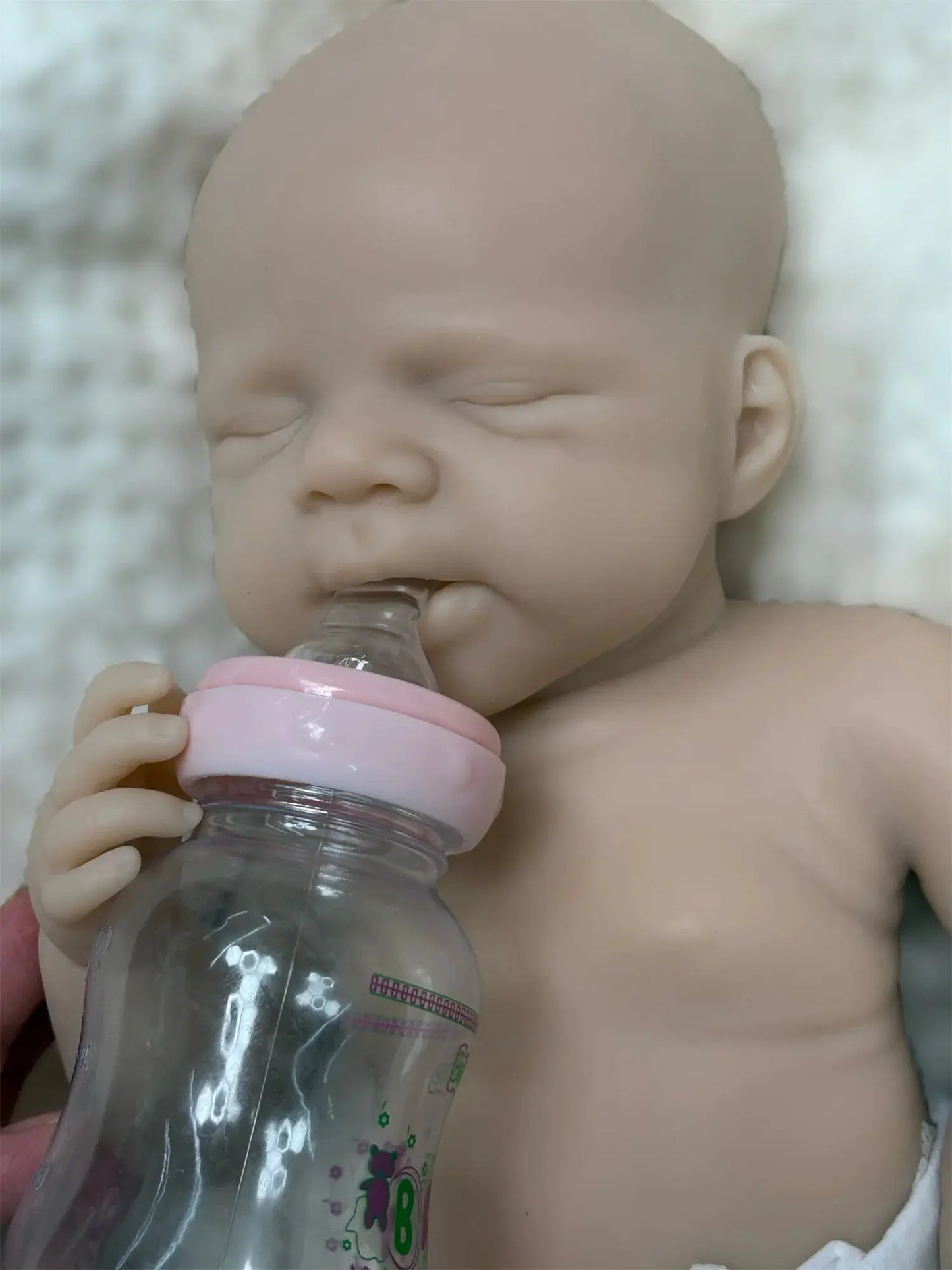 Washable 18Inch Pascale Full Body Soft Solid Silicone Open Mouth Bebe Reborn Girl Doll Paint Skin Handmade Lifelike Reborn Dol lifelikesiliconereborns.com