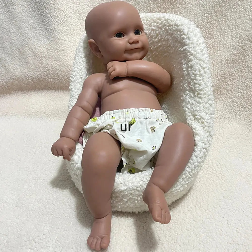 Washable 20 Inch Full Body Realistic Silicone Reborn Baby Doll Lifelike Infant African Smile Girl Artist Collectible lifelikesiliconereborns.com