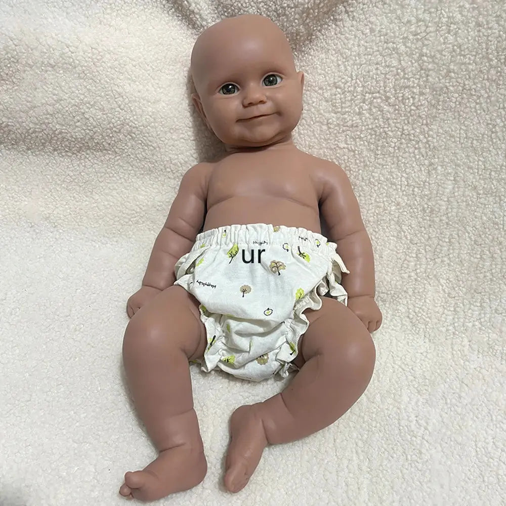 Washable 20 Inch Full Body Realistic Silicone Reborn Baby Doll Lifelike Infant African Smile Girl Artist Collectible lifelikesiliconereborns.com