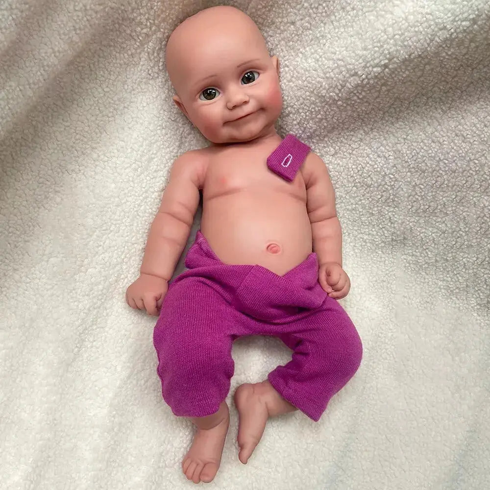Washable 20 Inch Full Body Realistic Silicone Reborn Baby Doll Lifelike Infant African Smile Girl Artist Collectible lifelikesiliconereborns.com