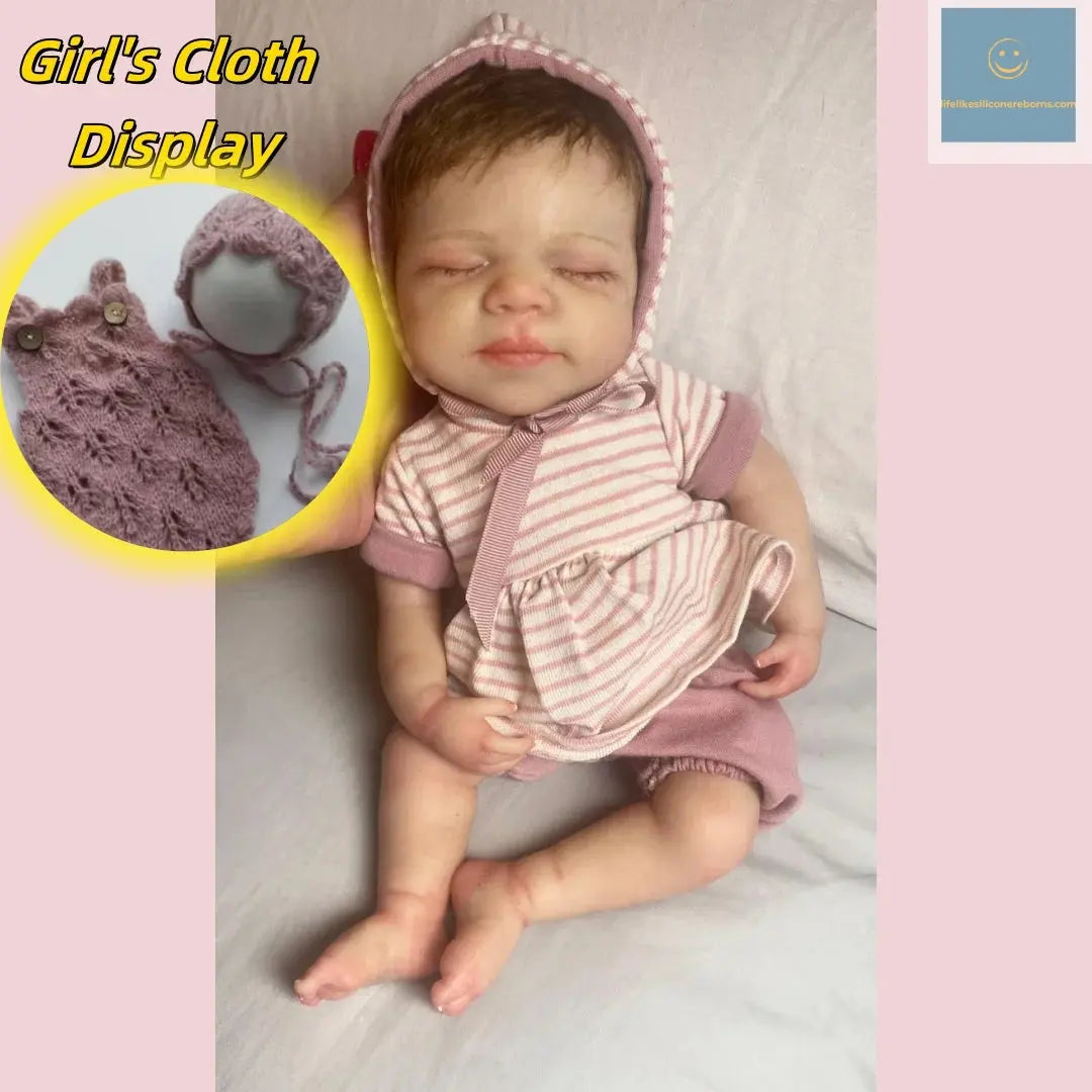 Washable 33cm Pascale Painted Full Body Silicone Bebe Reborn Girl With Rooted Hair Can Open Mouth Newborn Silicone Girl Doll lifelikesiliconereborns.com