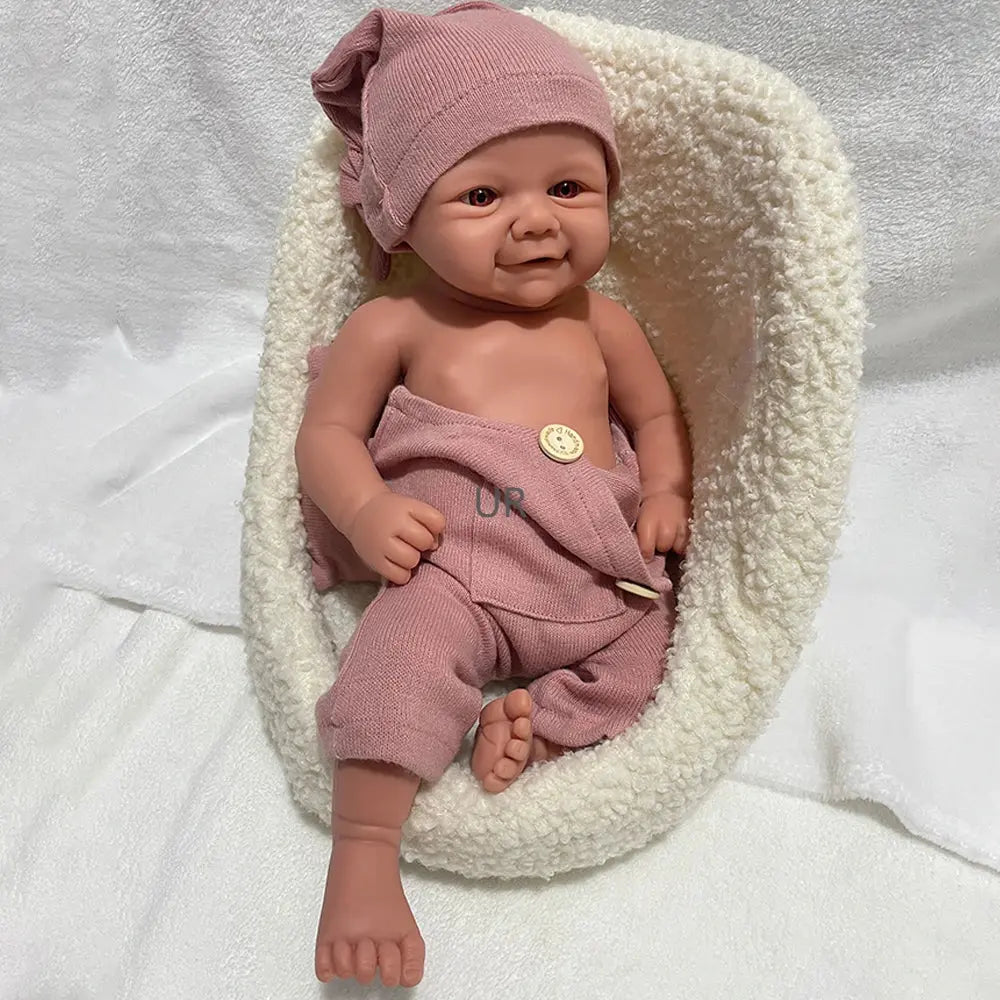 Waterproof Weighted Baby Girl 18" Lifelike Full Body Silicone Reborn Dolls Soft Handmade Newborn Dolls for Collector Gift lifelikesiliconereborns.com