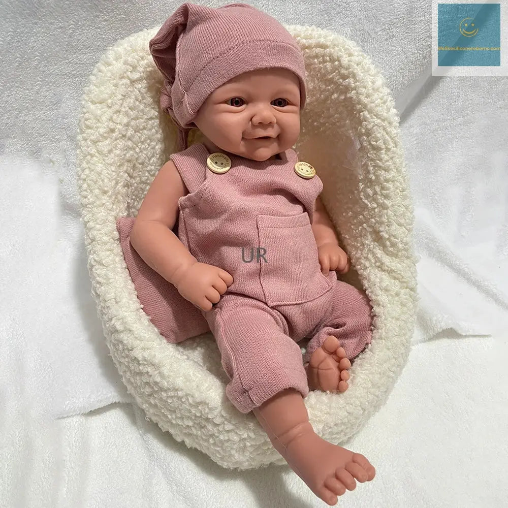 Waterproof Weighted Baby Girl 18" Lifelike Full Body Silicone Reborn Dolls Soft Handmade Newborn Dolls for Collector Gift lifelikesiliconereborns.com