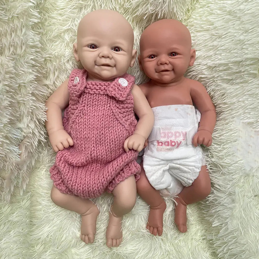 Waterproof Weighted Baby Girl 18" Lifelike Full Body Silicone Reborn Dolls Soft Handmade Newborn Dolls for Collector Gift lifelikesiliconereborns.com