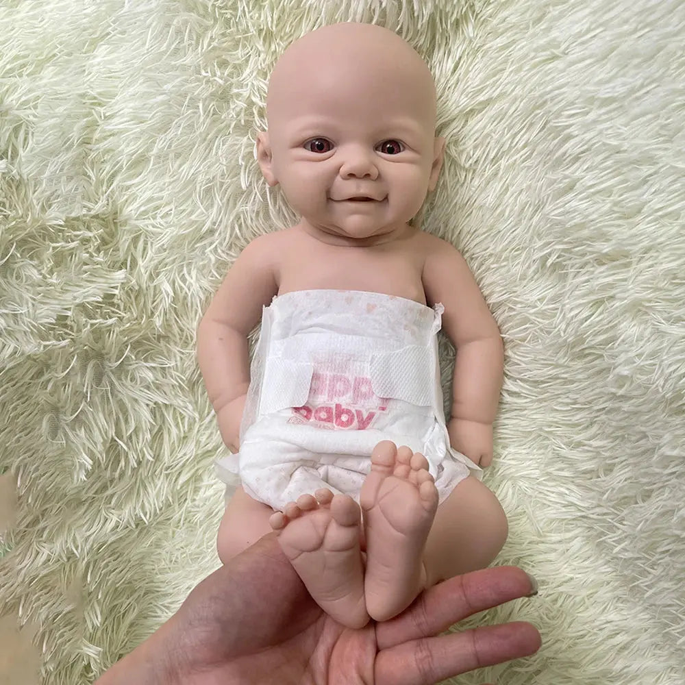 Waterproof Weighted Baby Girl 18" Lifelike Full Body Silicone Reborn Dolls Soft Handmade Newborn Dolls for Collector Gift lifelikesiliconereborns.com