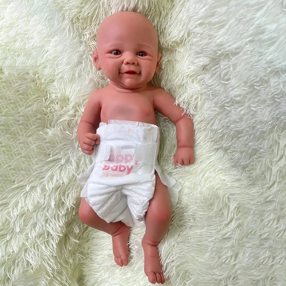 Waterproof Weighted Baby Girl 18" Lifelike Full Body Silicone Reborn Dolls Soft Handmade Newborn Dolls for Collector Gift lifelikesiliconereborns.com