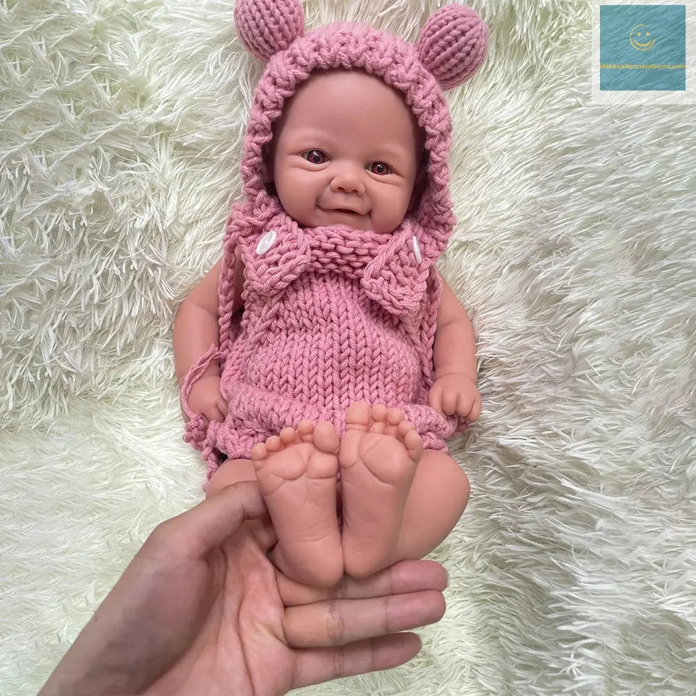 Waterproof Weighted Baby Girl 18" Lifelike Full Body Silicone Reborn Dolls Soft Handmade Newborn Dolls for Collector Gift lifelikesiliconereborns.com