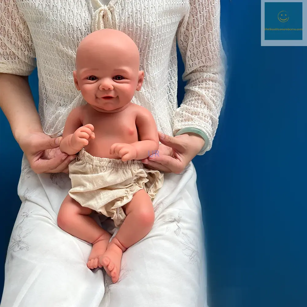 Waterproof Weighted Baby Girl 18" Lifelike Full Body Silicone Reborn Dolls Soft Handmade Newborn Dolls for Collector Gift lifelikesiliconereborns.com