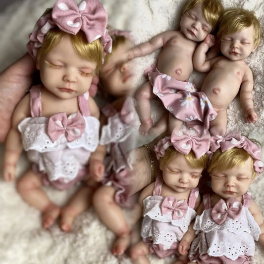 1 PC 10inch Cuddly Full Solid Soft Silicone Reborn Bebe  Doll Waterproof Newborn Baby Girl Lifelike Painted Realistic Doll Toy lifelikesiliconereborns.com