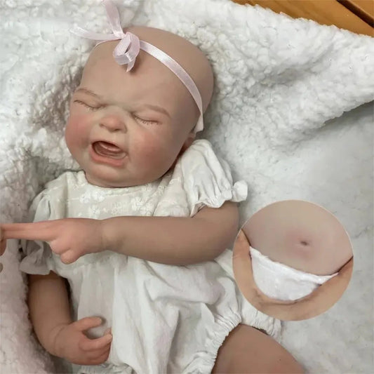 1 PC 18 Inches Maria Silicone Reborn Doll Handmade Crying Loudly Baby Girl Washable Lifelike Newborn Baby Doll With Hand-Painted lifelikesiliconereborns.com