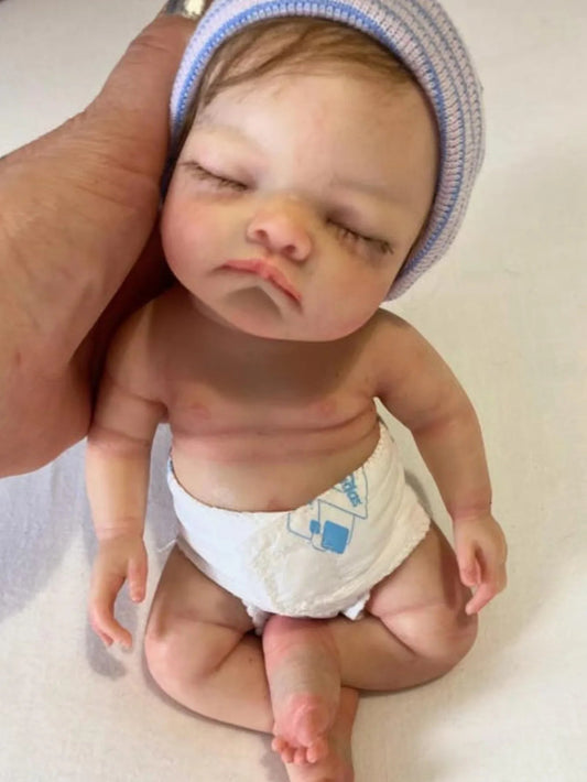 10 Inch 25.4 Cm Soft Silicone Bebe Reborn Girl Handmade Soft Touch Newborn Baby Doll Sleeping Cute Doll With Rooted Hair lifelikesiliconereborns.com