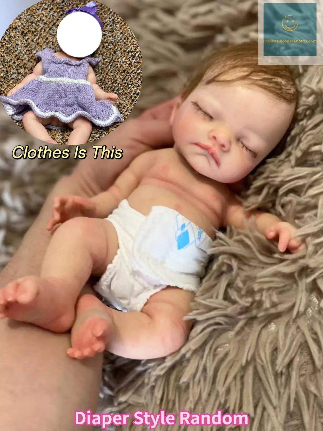 10 Inch 25.4 Cm Soft Silicone Bebe Reborn Girl Handmade Soft Touch Newborn Baby Doll Sleeping Cute Doll With Rooted Hair - lifelikesiliconereborns.com