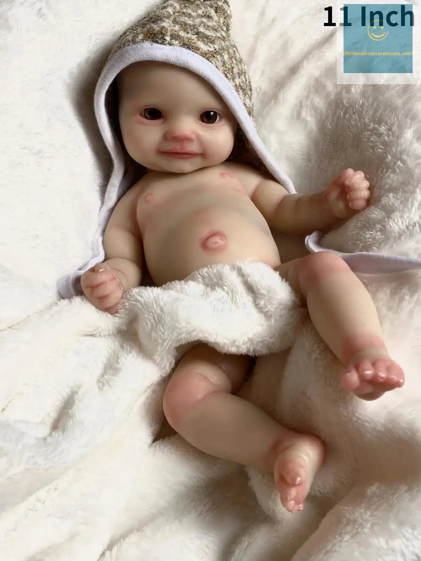 10 Inch Lifelike Maddie Silicone Bebe Newborn Baby Girl Handmade Soft Touch Reborn Baby Doll Toy For Children Birthday Gifts - lifelikesiliconereborns.com