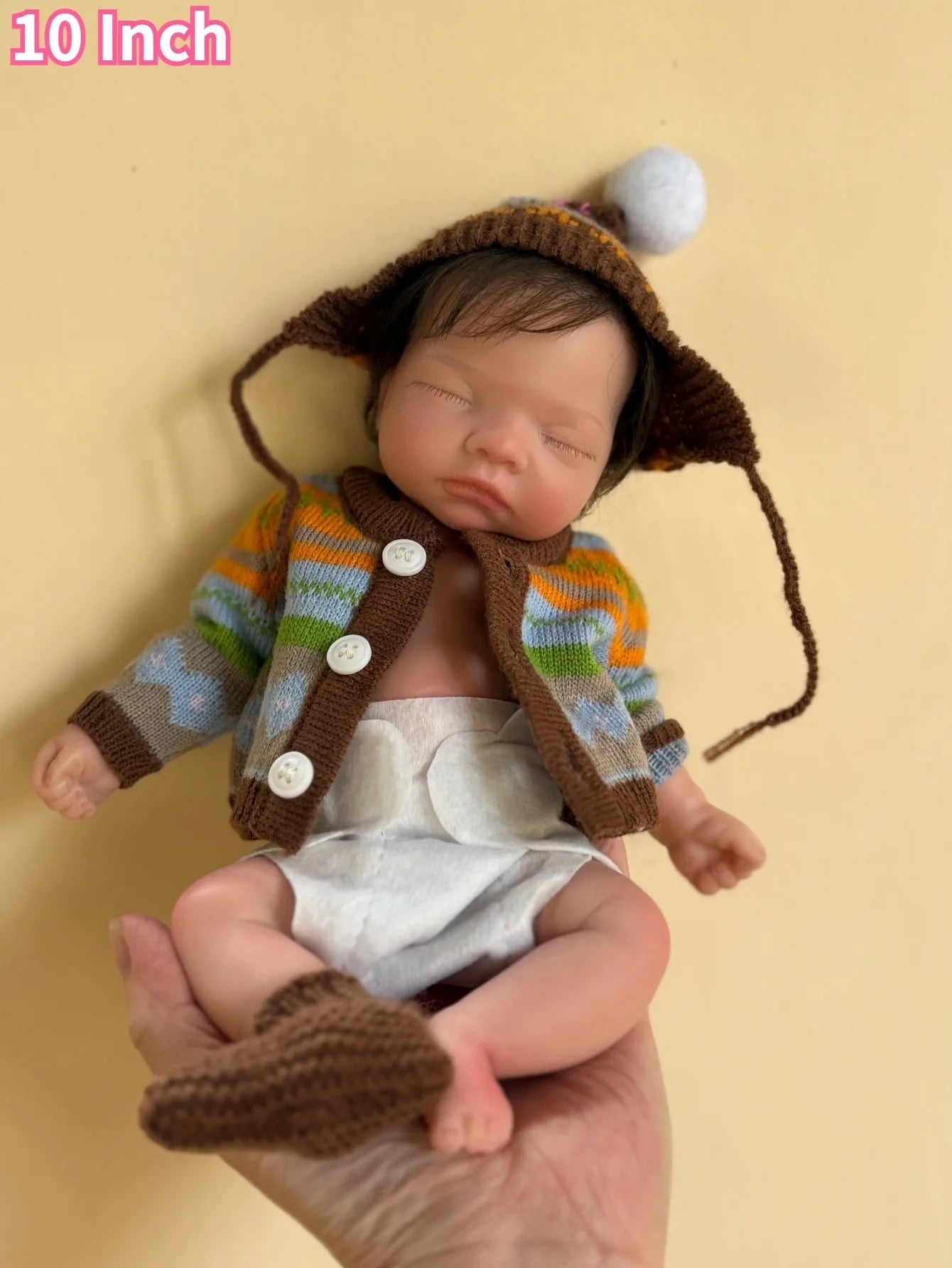 10 Inch Sleeping Silicone Bebe Reborn Girl With Rooted Hair Handmade Soft Touch Newborn Baby Doll For Children Birthday Gifts lifelikesiliconereborns.com